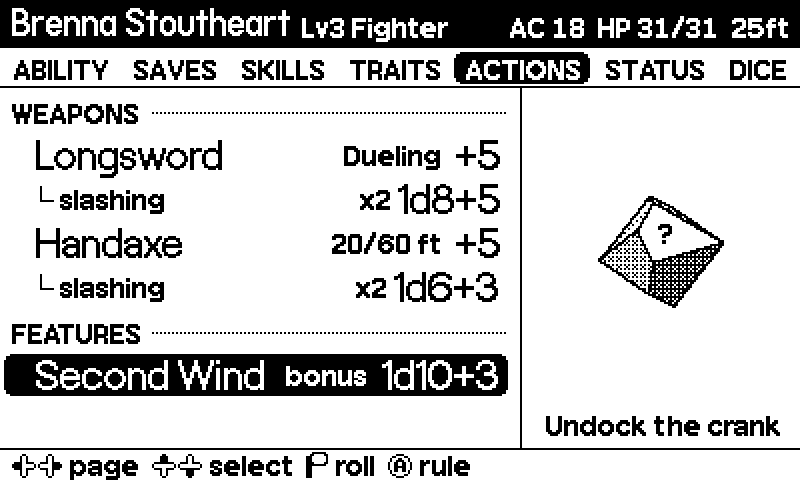 Two d20s tumbling under an ADVANTAGE bar on an Athletics check, landing on a natural 20 with a 25 NAT 20! result line