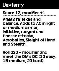 Pause card for Dexterity with its description